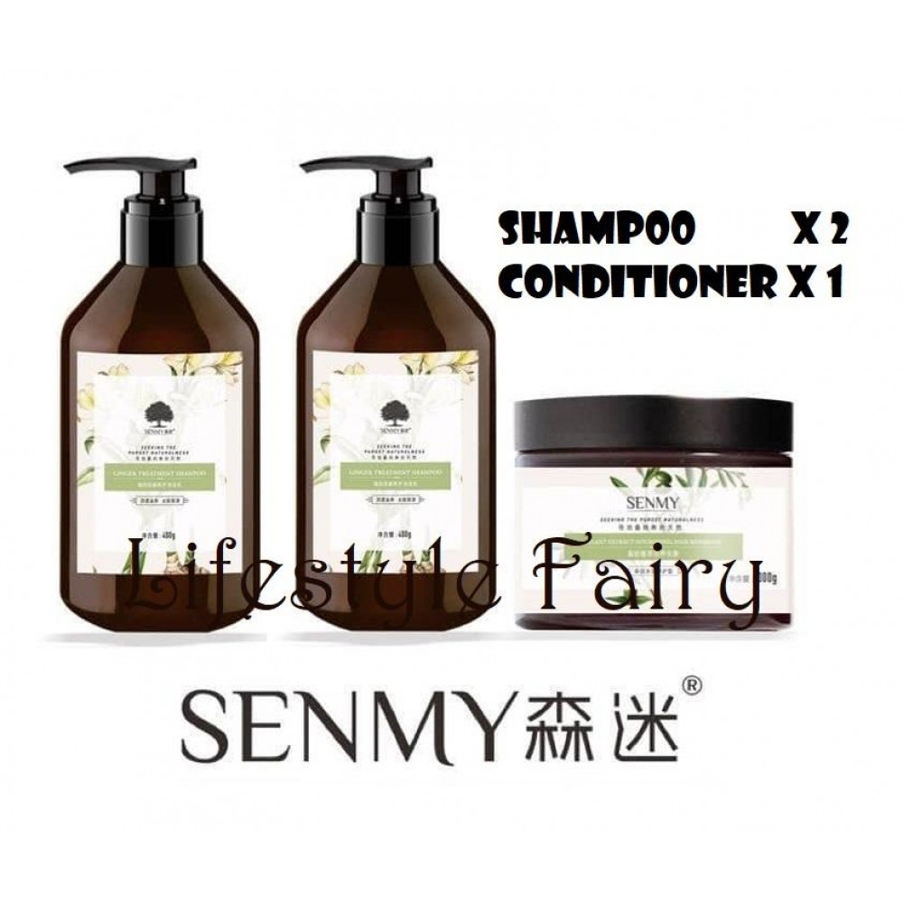 SENMY GINGER HAIR SHAMPOO & CONDITIONER FREE BIRD SAP MASK