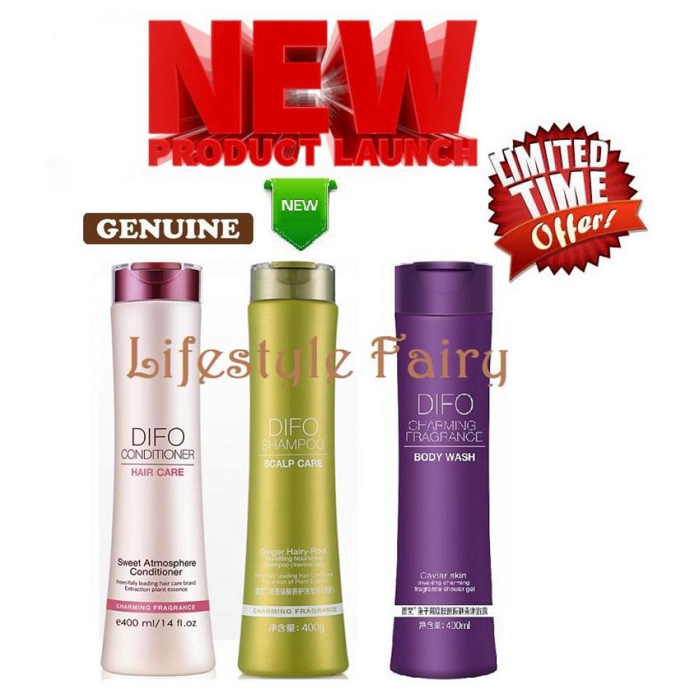 Difo Ginger Shampoo & Conditioner + Caviar Shower Gel Promo Pack Difo Ginger Shampoo & Conditioner + Caviar Shower Gel Promo Pack