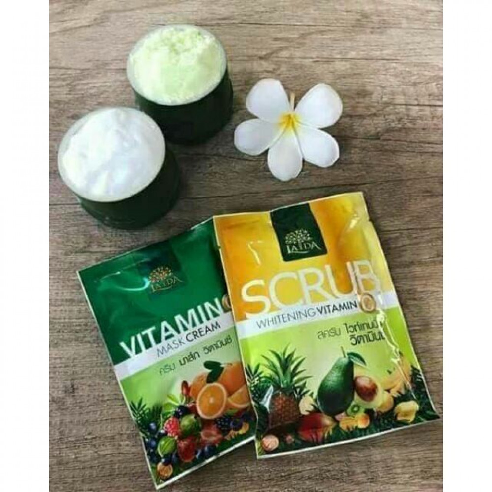 COMBO SET LADA MASK VITAMIN &LADA SCRUB VITAMIN COMBO SET LADA MASK VITAMIN &LADA SCRUB VITAMIN