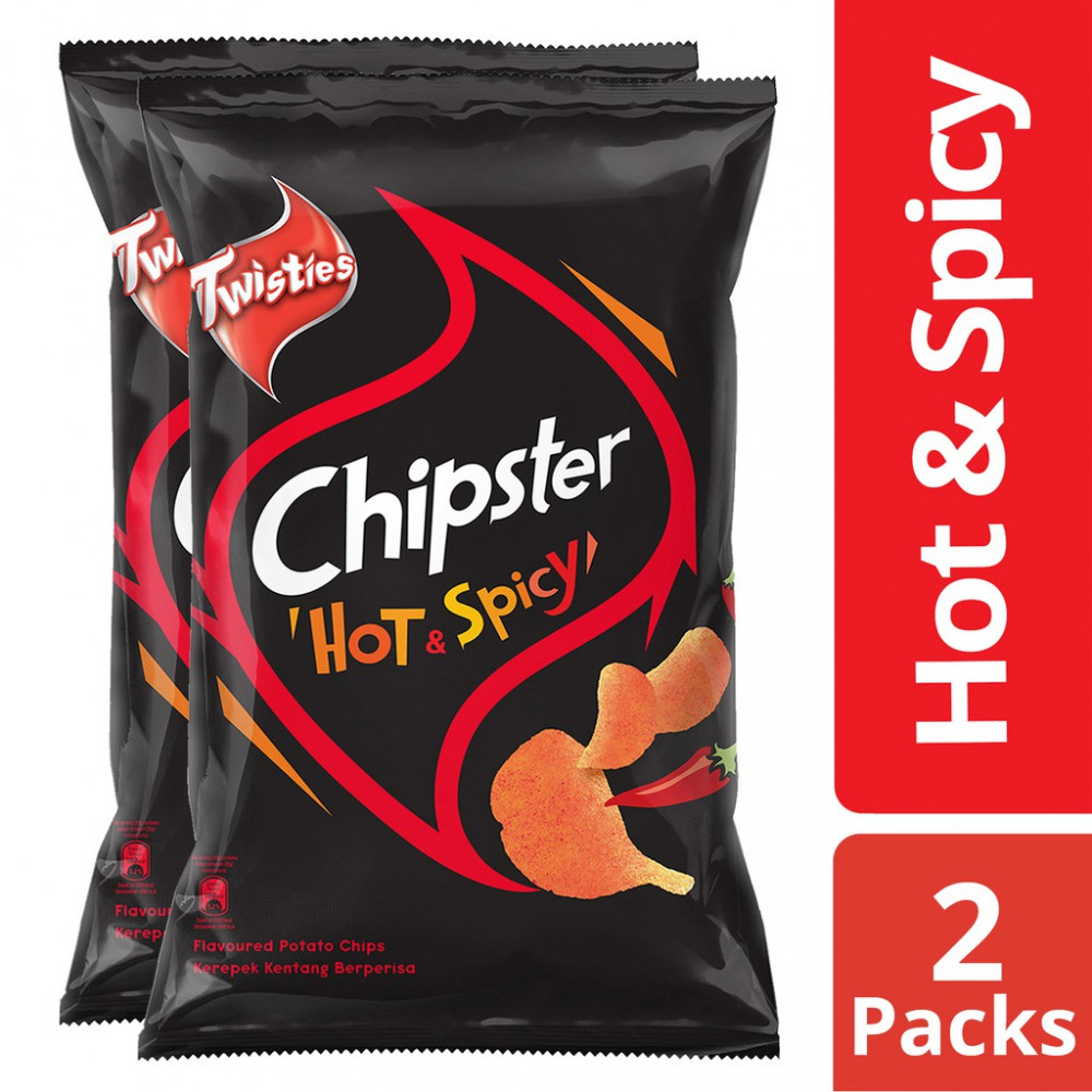 Twisties Chipster Potato Chips Hot Spicy 160g X 2