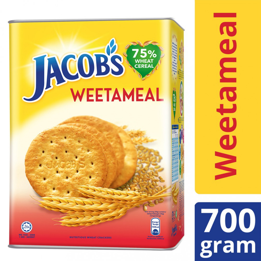 Jacob's Weetameal Crackers Tin (700g) Jacob's Weetameal Crackers Tin (700g)