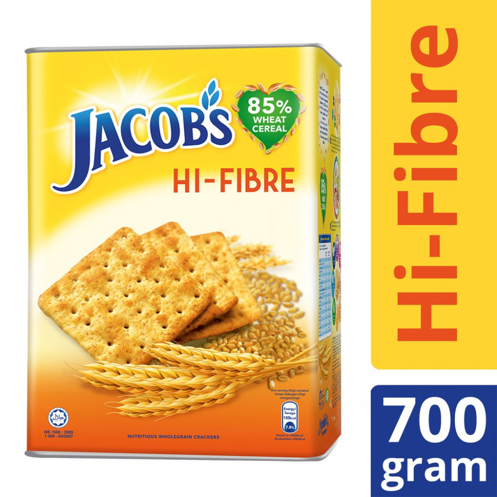 Jacob's High Fibre Crackers Tin (700g) Jacob's High Fibre Crackers Tin (700g)