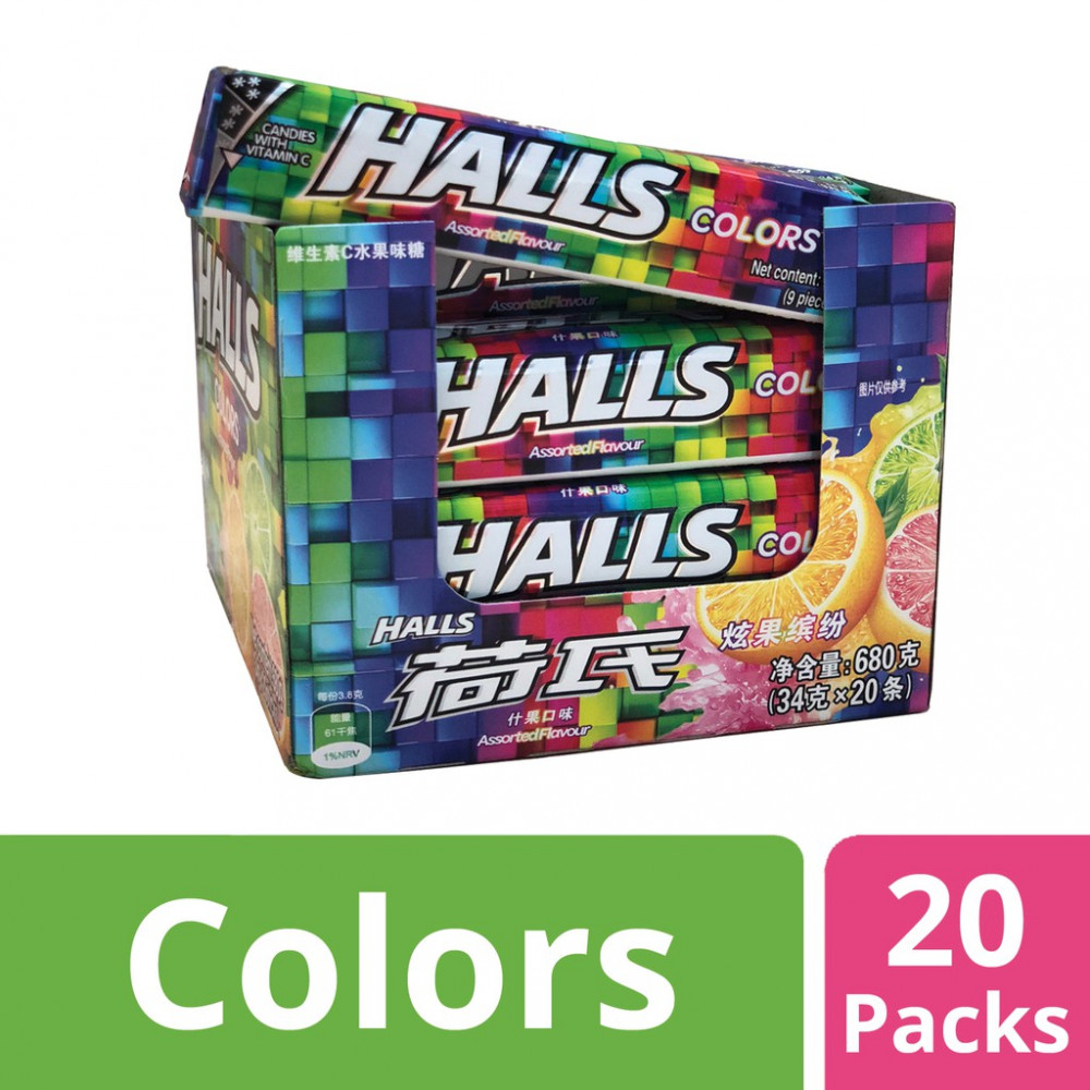 Halls Vita-C Stick - Candy Color Mix Mint (34g x 20) Halls Vita-C Stick - Candy Color Mix Mint (34g x 20)