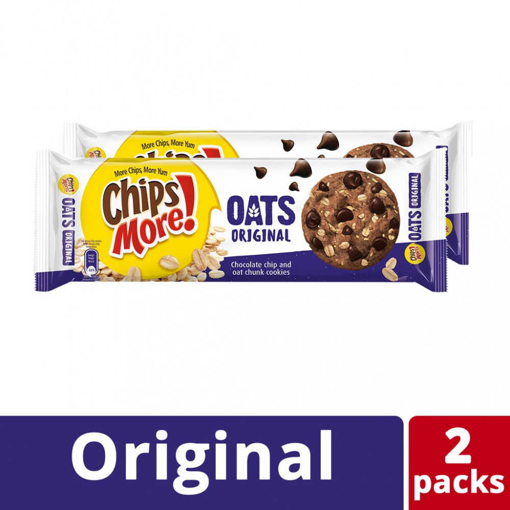 Chipsmore Oats Original Cookies (163.2g x 2) Chipsmore Oats Original Cookies (163.2g x 2)