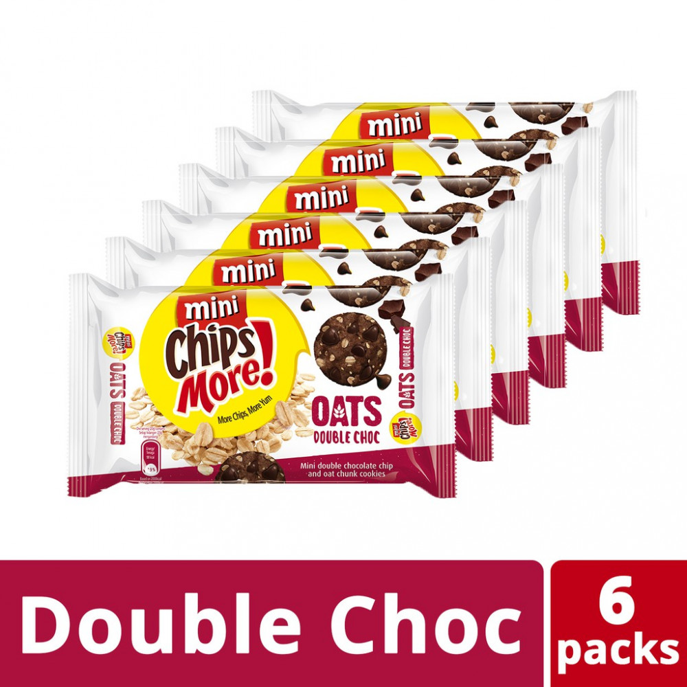Chipsmore Oats Double Choc Cookies (80g x 6) Chipsmore Oats Double Choc Cookies (80g x 6)