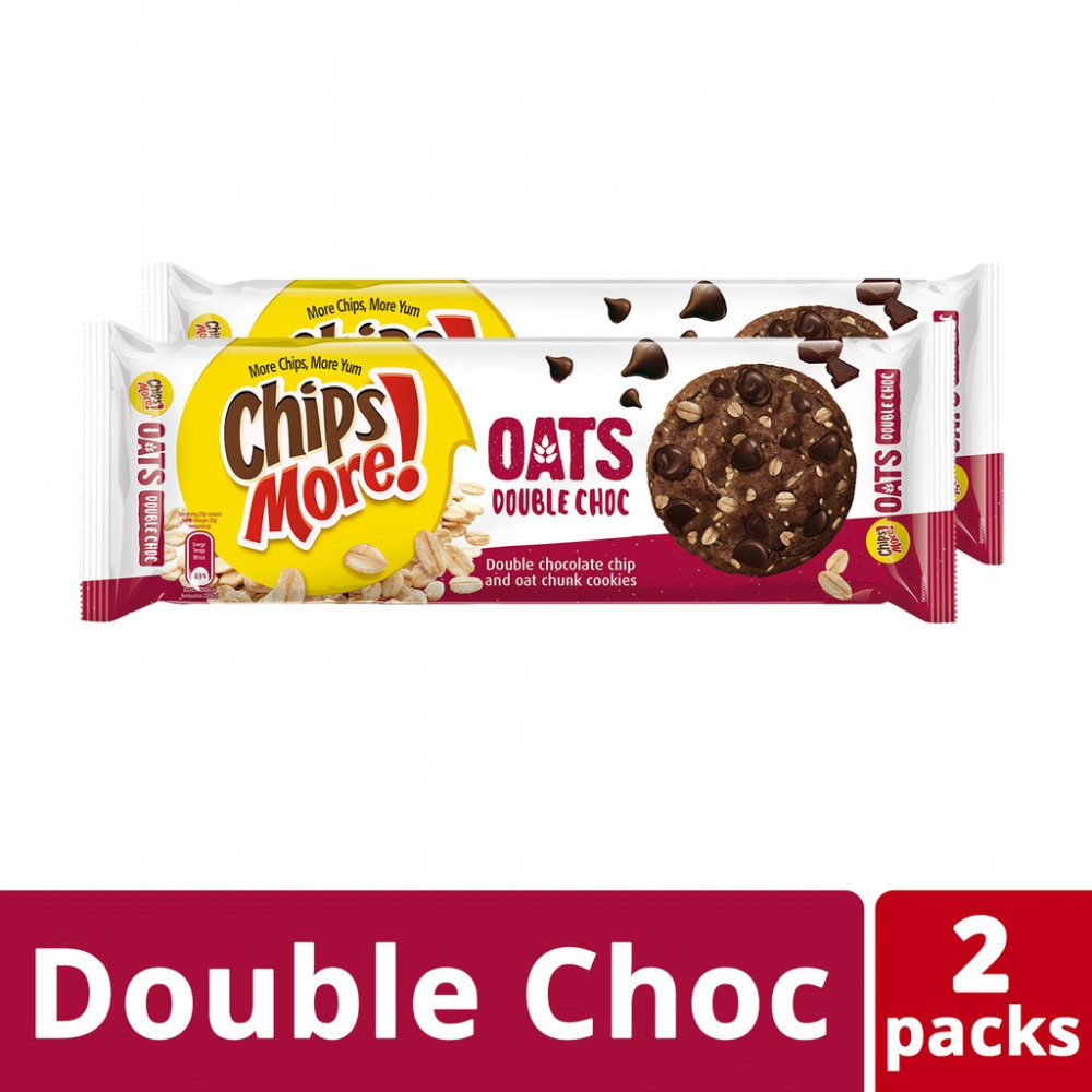 Chipsmore Oats Double Choc Cookies (163.2g x 2) Chipsmore Oats Double Choc Cookies (163.2g x 2)