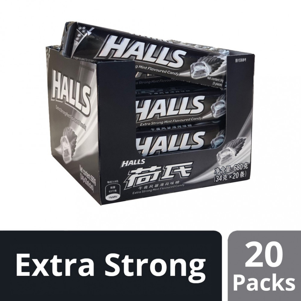 Halls Stick Candy - Extra Strong Mint (34g x 20) Halls Stick Candy - Extra Strong Mint (34g x 20)