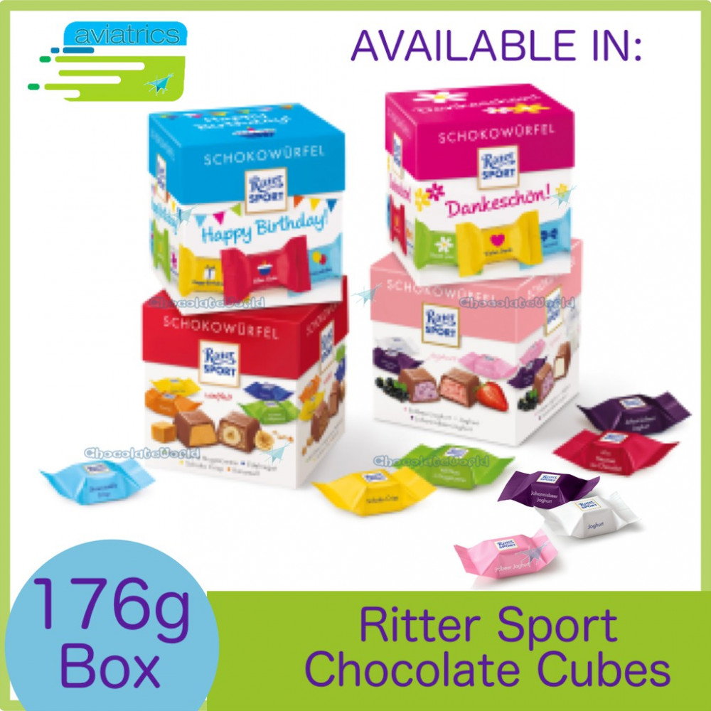 Ritter Sport Choco Cubes Box Variety 176g (Made in Germany) Ritter Sport Choco Cubes Box Variety 176g (Made in Germany)