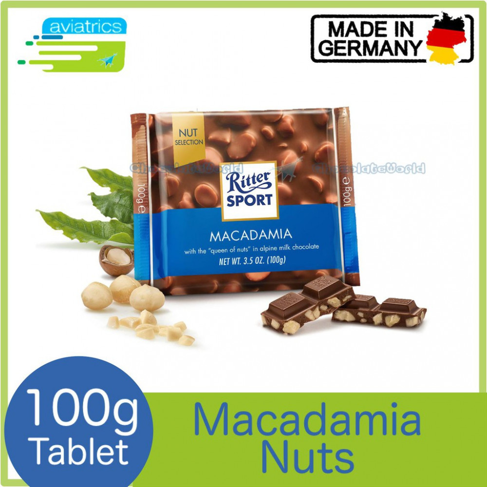 Ritter Sport Macadamia Chocolate Bar 100g (Made in Germany) Ritter Sport Macadamia Chocolate Bar 100g (Made in Germany)
