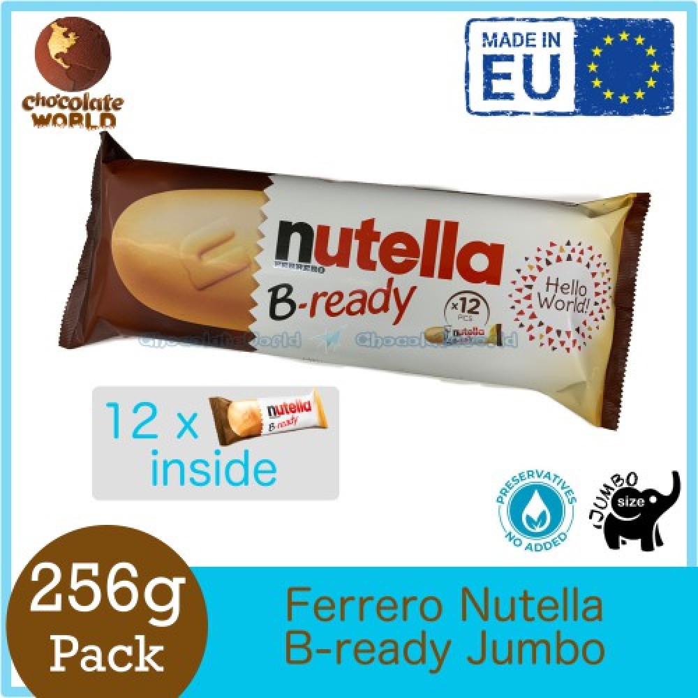 Ferrero Nutella B-ready Jumbo Traveller Pack 264g 12pcs (Made in E.U.) Ferrero Nutella B-ready Jumbo Traveller Pack 264g 12pcs (Made in E.U.)