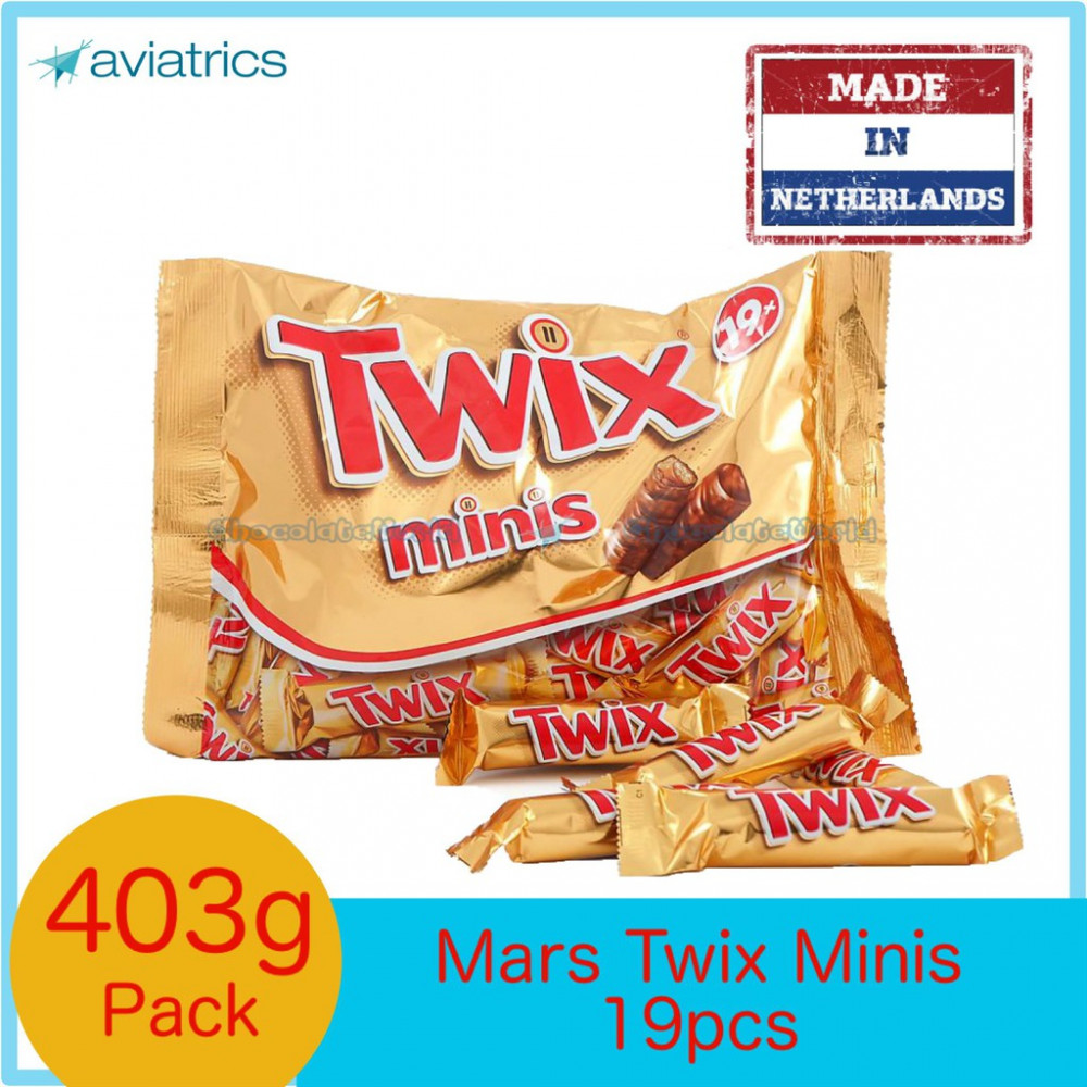 Twix Minis FunSize bag 403g 19pcs (Made in Netherlands) Twix Minis FunSize bag 403g 19pcs (Made in Netherlands)