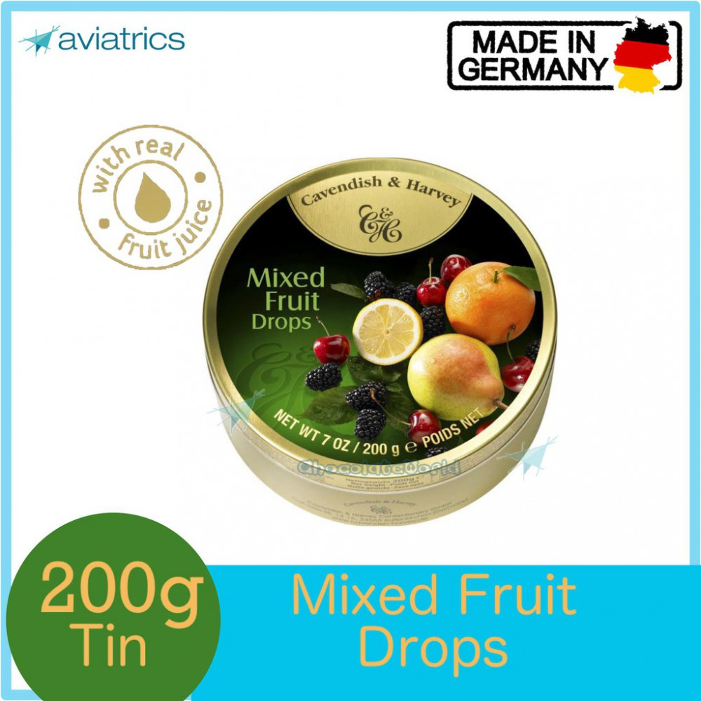 Cavendish Harvey Mixed Fruits Drops 200g (Made in Germany) Cavendish Harvey Mixed Fruits Drops 200g (Made in Germany)