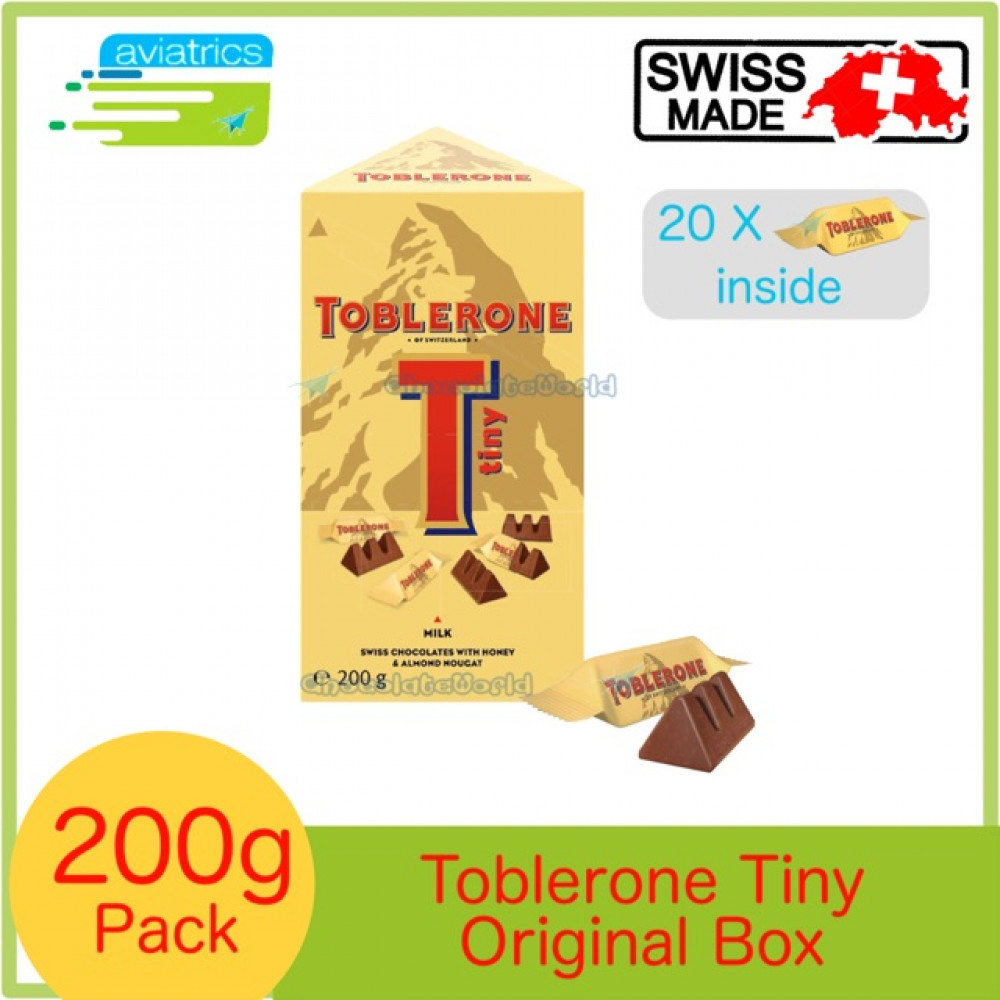 Toblerone Tiny Swiss Milk Chocolate Box 200g Toblerone Tiny Swiss Milk Chocolate Box 200g