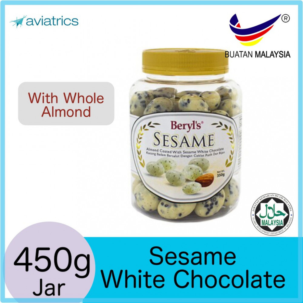 Beryl's Almond Coated With White Chocolate & Sesame 350g (Made in Malaysia) Beryl's Almond Coated With White Chocolate & Sesame 350g (Made in Malaysia)