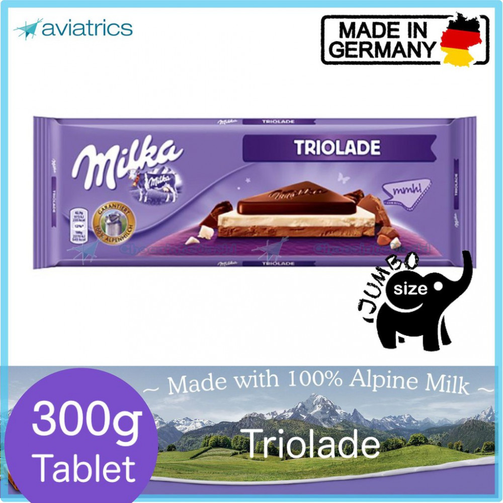 Milka Triolade Alpine Milk Chocolate 300g (Made in Germany) Milka Triolade Alpine Milk Chocolate 300g (Made in Germany)