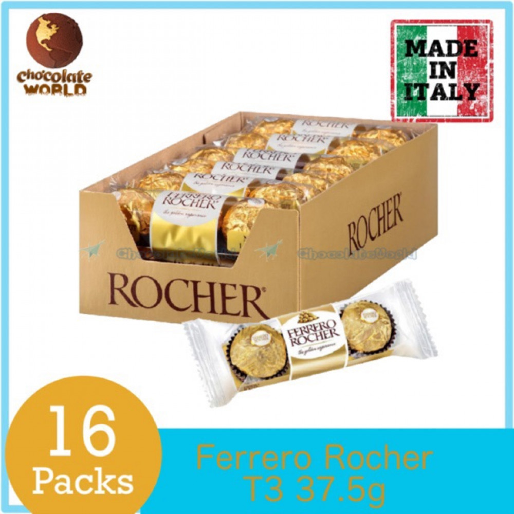 Ferrero Rocher T3 Gift Pack X 16 (Made in Italy) Ferrero Rocher T3 Gift Pack X 16 (Made in Italy)