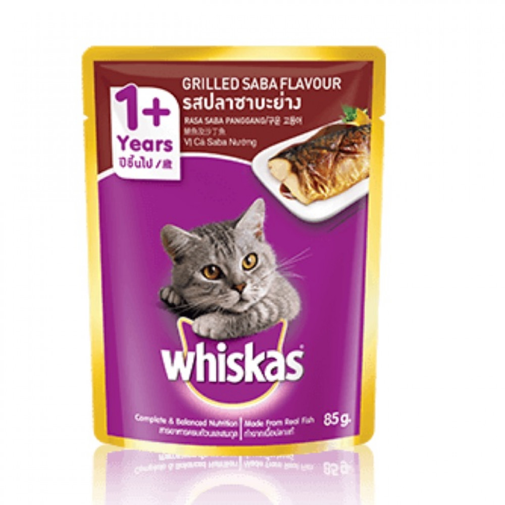 Whiskas 1+ Year Grilled Saba 85g Whiskas 1+ Year Grilled Saba 85g