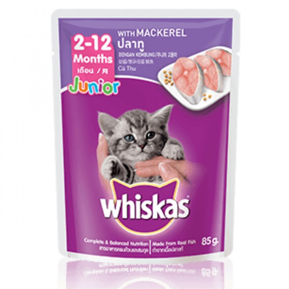 Whiskas 2-12 Months Mackerel 85g Junior Whiskas 2-12 Months Mackerel 85g Junior