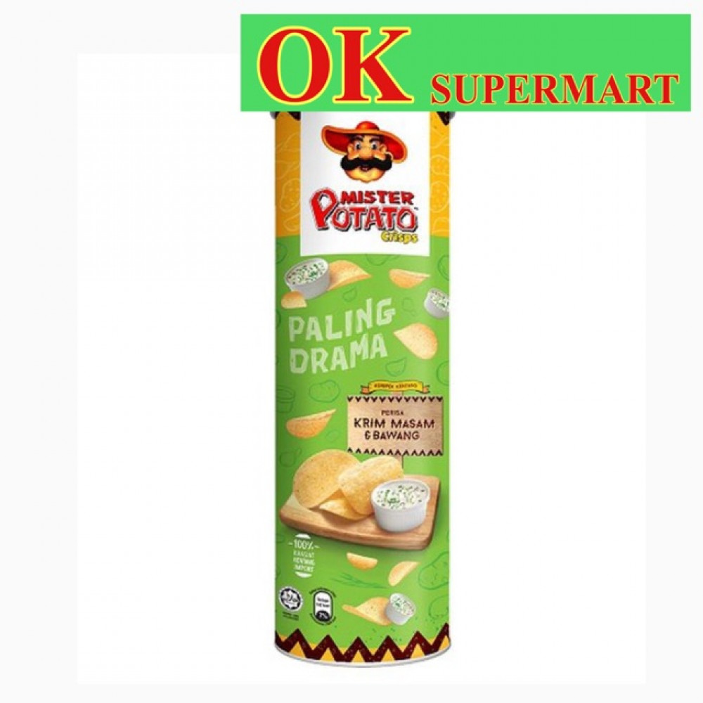 Mister Potato Crisps Sour Cream & Onion 160g Mister Potato Crisps Sour Cream & Onion 160g