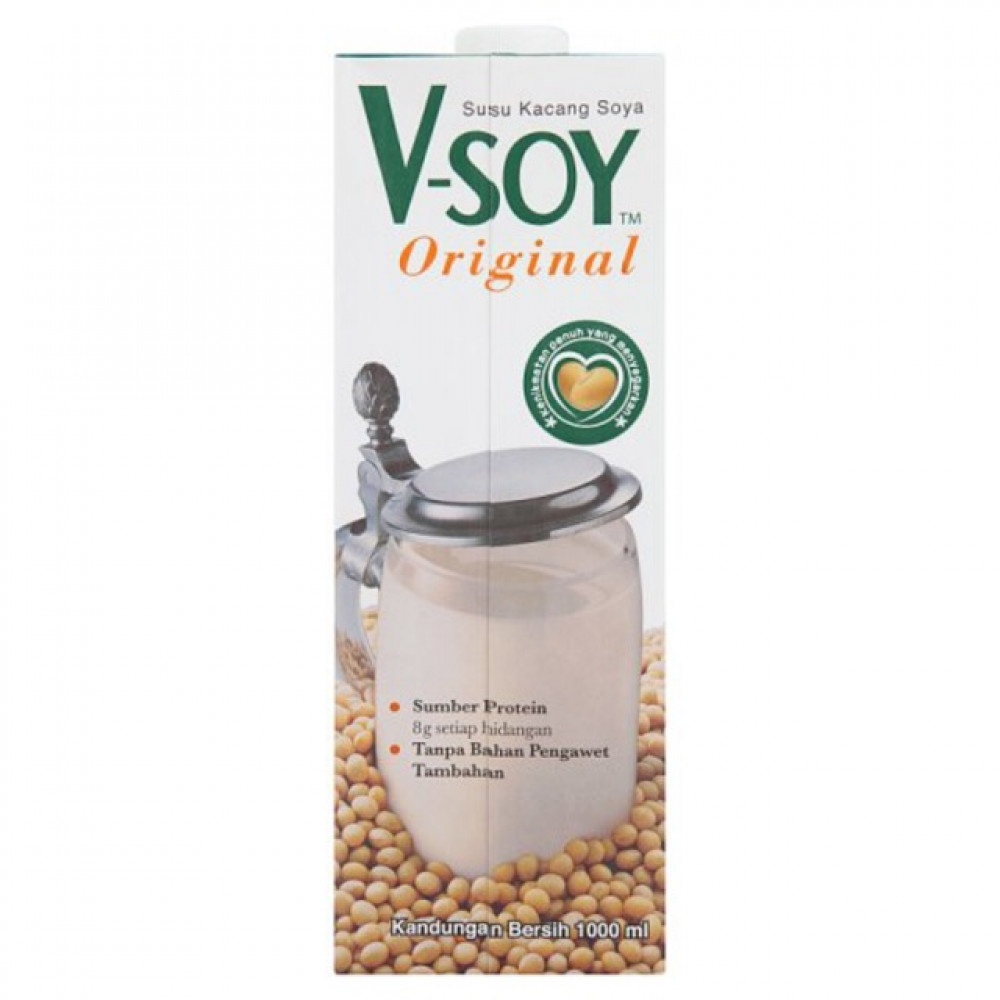 【1000ml】V-Soy Susu Kacang Soya Vsoy 【1000ml】V-Soy Susu Kacang Soya Vsoy