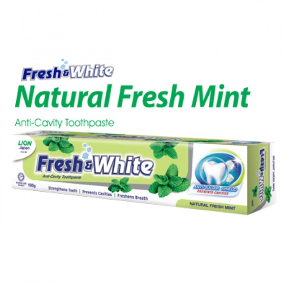 【160g】Fresh & White Natural Fresh Mint 【160g】Fresh & White Natural Fresh Mint