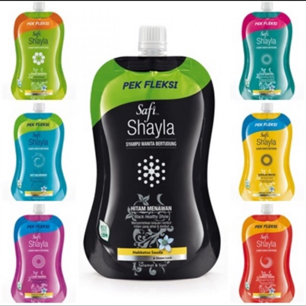 Safi Shayla Syampu 480g Pek Fleksi Hitam Menawan Kawalan Rambut Rosak Safi Shayla Syampu 480g Pek Fleksi Hitam Menawan Kawalan Rambut Rosak