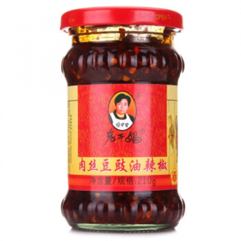老干妈肉丝豆豉油辣椒 210g LaoGanMa Lao Gan Ma 老干妈肉丝豆豉油辣椒 210g LaoGanMa Lao Gan Ma