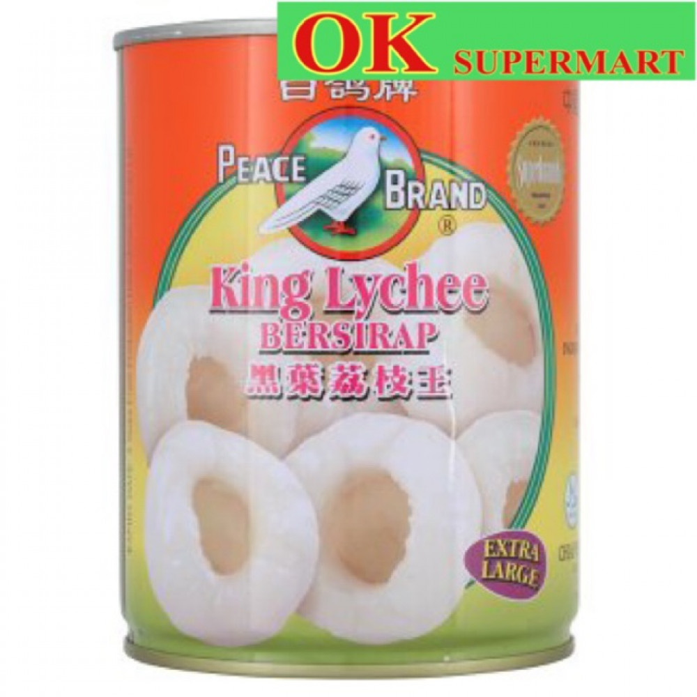 Peace Brand King Lychee In Syrup 565gm Peace Brand King Lychee In Syrup 565gm