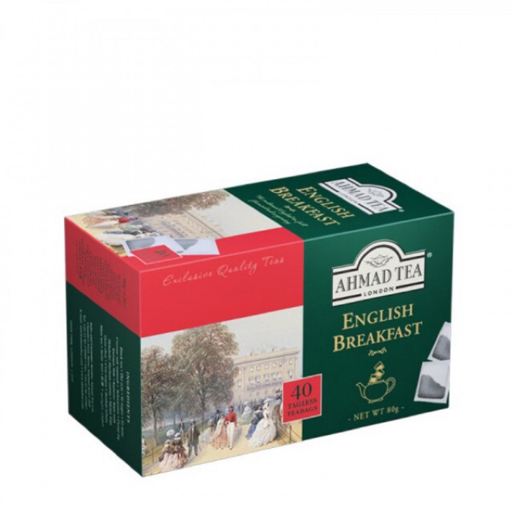 【40 Tagless Teabags】AHMAD TEA English Breakfast Tea 【40 Tagless Teabags】AHMAD TEA English Breakfast Tea