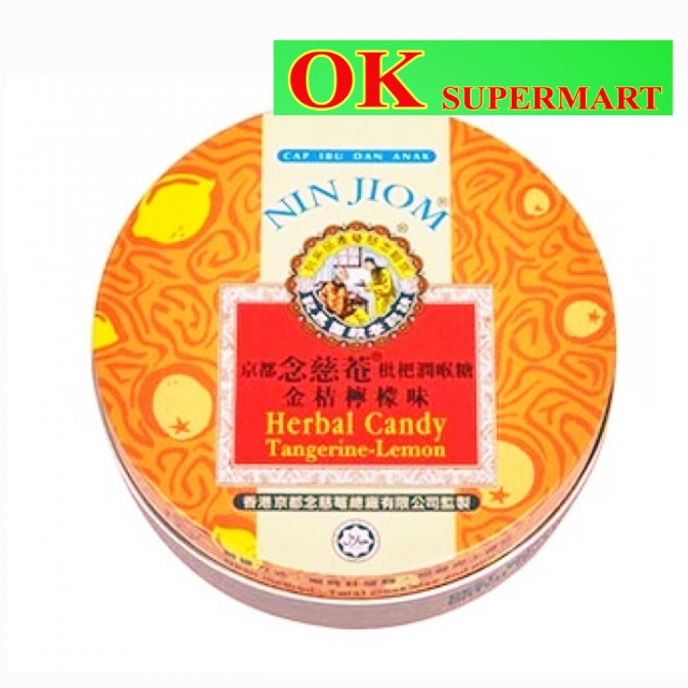 Nin Jiom Herbal Candy Tangerine-Lemon 60g Nin Jiom Herbal Candy Tangerine-Lemon 60g