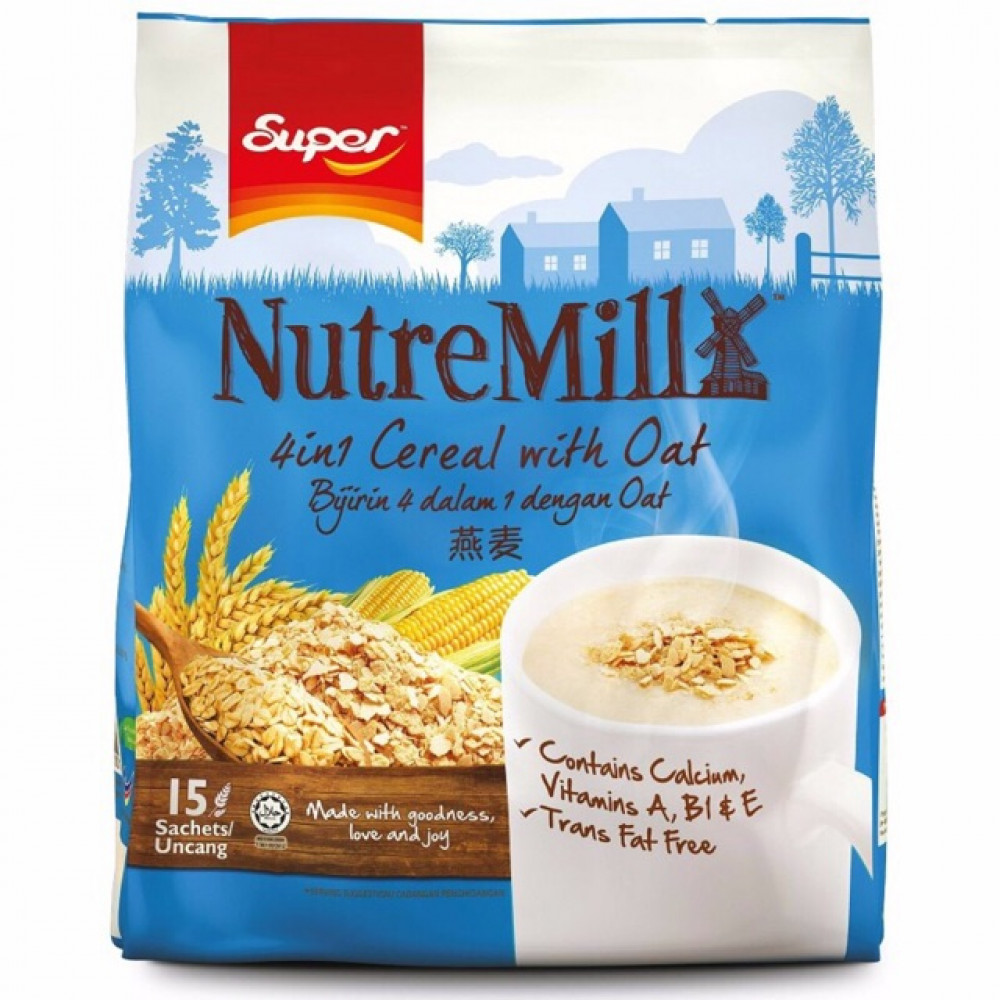 SUPER Nutremill 4 In 1 Cereal with Oat 35gX 15 SUPER Nutremill 4 In 1 Cereal with Oat 35gX 15