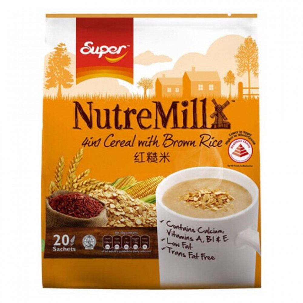 Super Nutremill 4 In 1 Cereal with Brown Rice 30g X 15 Super Nutremill 4 In 1 Cereal with Brown Rice 30g X 15