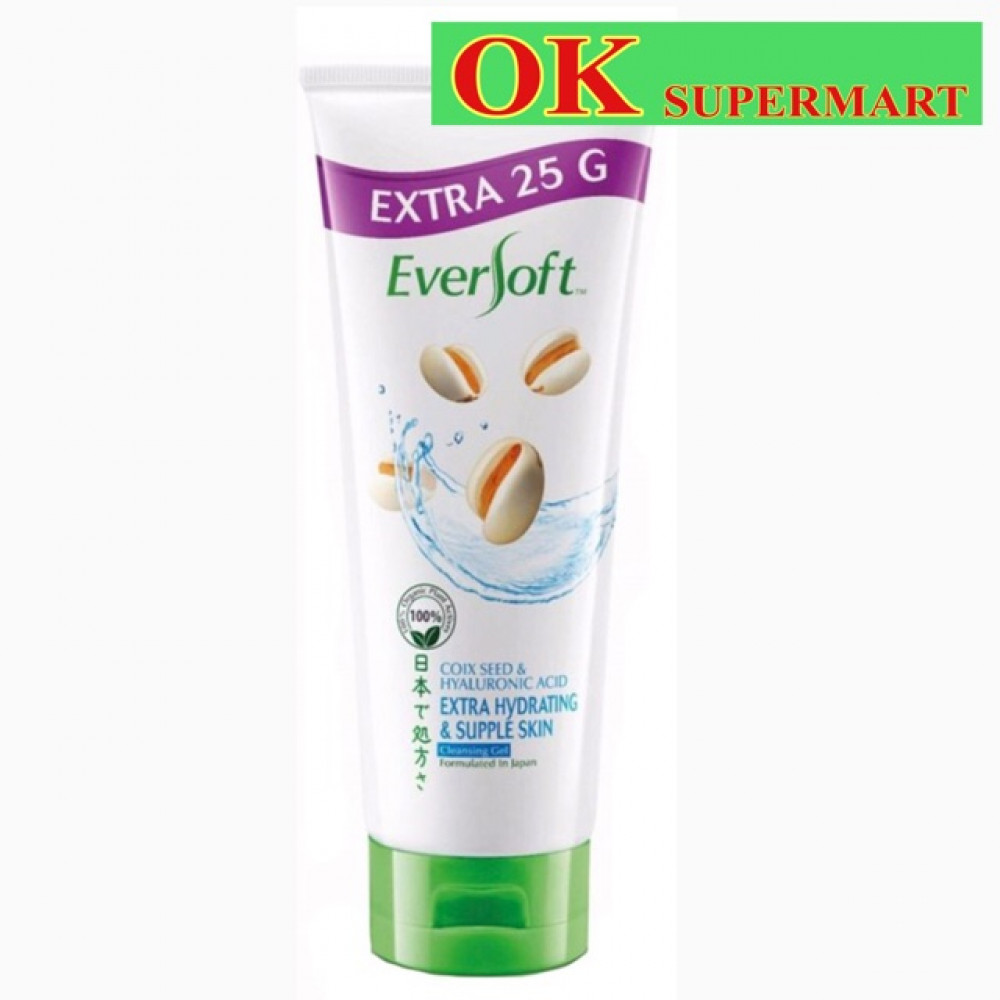 Eversoft Coix Seed & Hyaluronic Acid Facial Cleanser 170g Free 25g Eversoft Coix Seed & Hyaluronic Acid Facial Cleanser 170g Free 25g