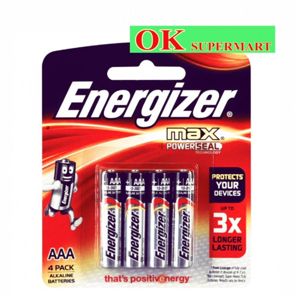 Energizer Max Power Seal AAA 4’s Energizer Max Power Seal AAA 4’s