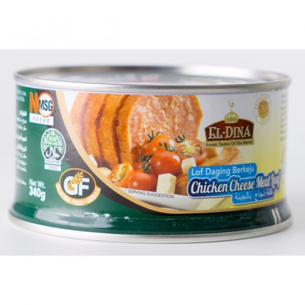 【Halal】El Dina Chicken Cheese Meat Loaf 340g Lof Daging Ayam Berkeju 【Halal】El Dina Chicken Cheese Meat Loaf 340g Lof Daging Ayam Berkeju