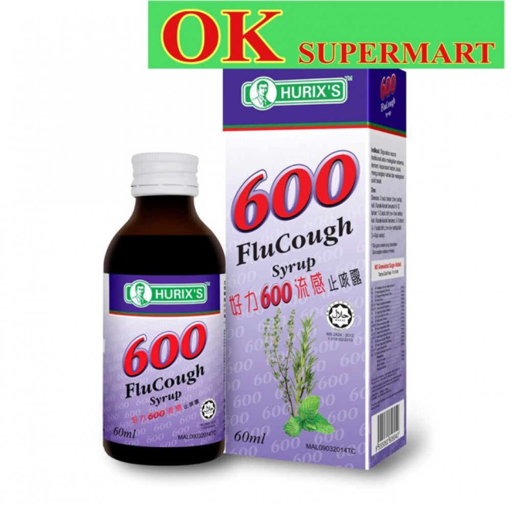 Hurix’s FluCough Syrup 600 60ml Hurix’s FluCough Syrup 600 60ml