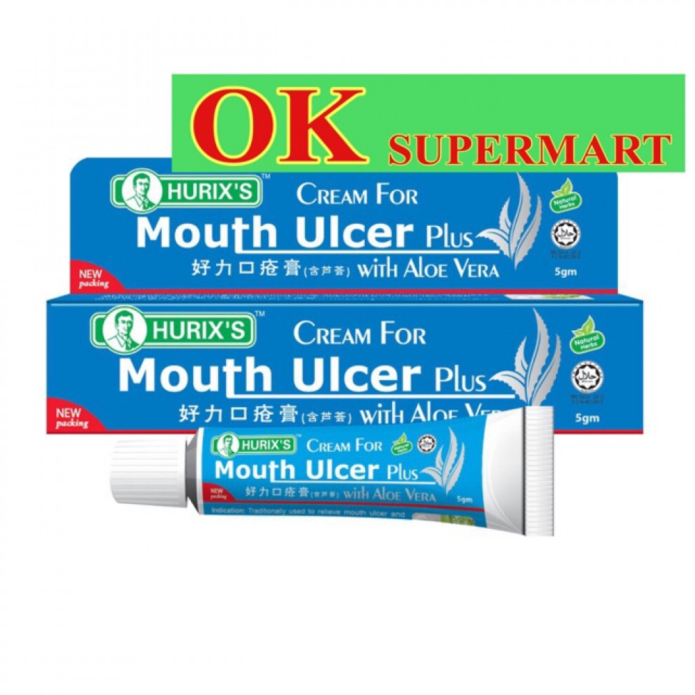 Hurix’s Mouth Ulcer Plus Cream with Aloe Vera 5g Hurix’s Mouth Ulcer Plus Cream with Aloe Vera 5g