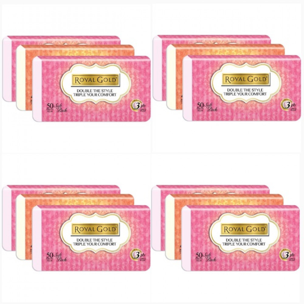 【12 Packs】Royal Gold Soft Pack 3 Ply 50sheets 【12 Packs】Royal Gold Soft Pack 3 Ply 50sheets