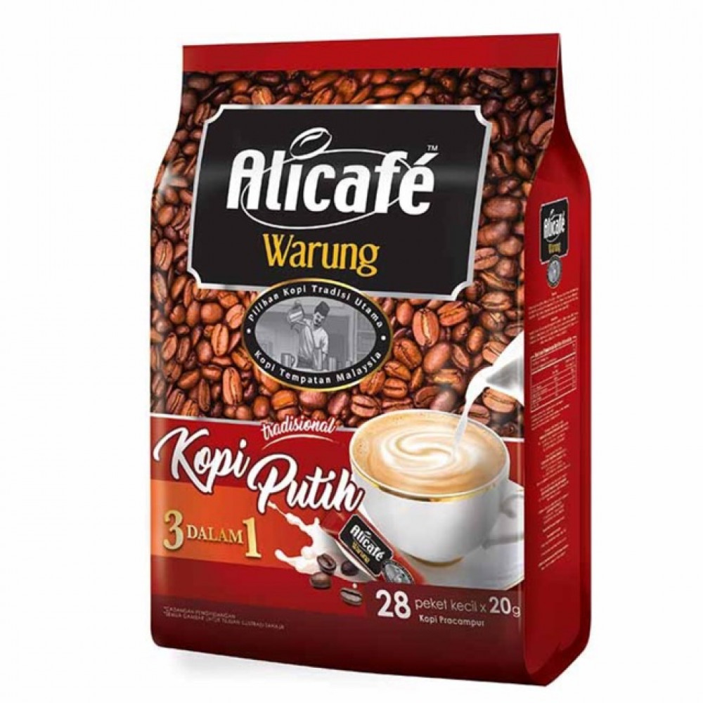 Alicafe Warung White Coffee 3 In 1 28 x 20g Kopi Putih 白咖啡 Alicafe Warung White Coffee 3 In 1 28 x 20g Kopi Putih 白咖啡