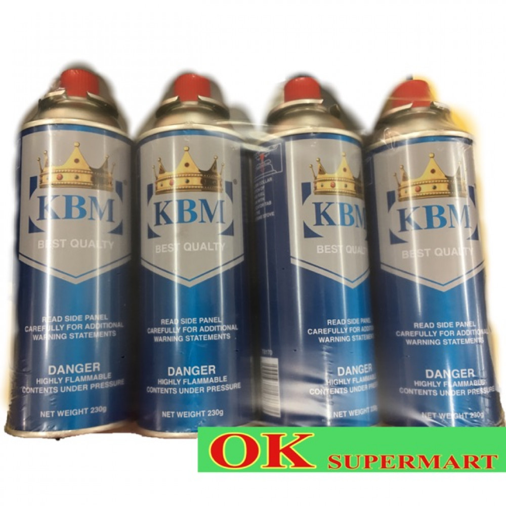 KBM Butane Gas 4 x 230gm KBM Butane Gas 4 x 230gm
