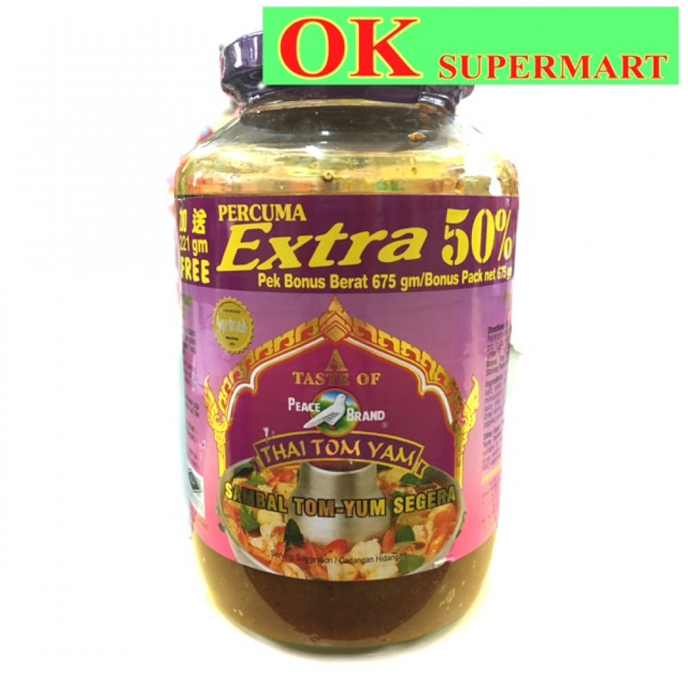 Peace Brand Thai Tom Yum 454gm FOC 221gm Peace Brand Thai Tom Yum 454gm FOC 221gm
