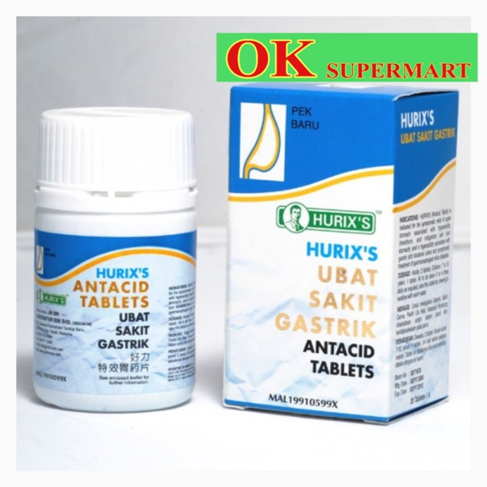 Hurix’s Antacid Tablets 20’s Hurix’s Antacid Tablets 20’s
