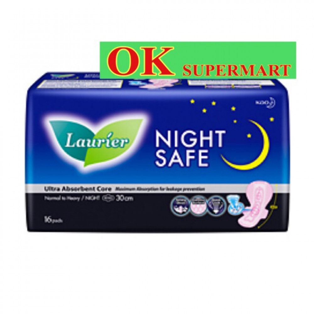 【2 Packs】Laurier Night Safe 30cm 16’s 【2 Packs】Laurier Night Safe 30cm 16’s
