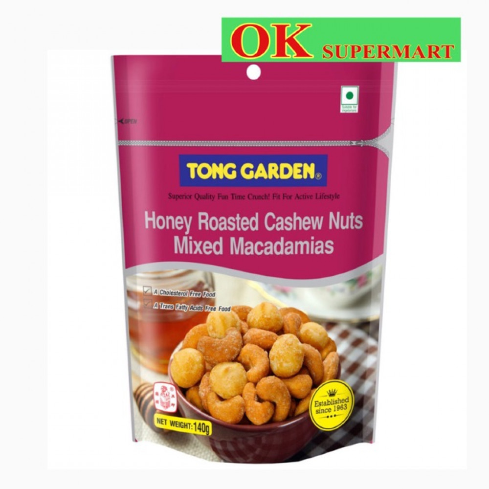 Tong Garden Honey Roasted Cashew Nuts Mixed Macadamias 140g Tong Garden Honey Roasted Cashew Nuts Mixed Macadamias 140g