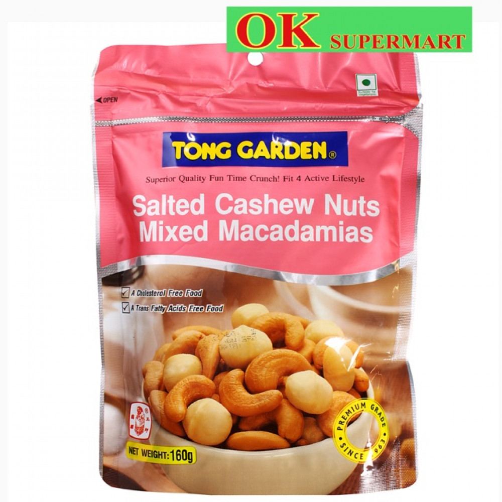 Tong Garden Salted Cashew Nuts Mixed Macadamias 140g Tong Garden Salted Cashew Nuts Mixed Macadamias 140g