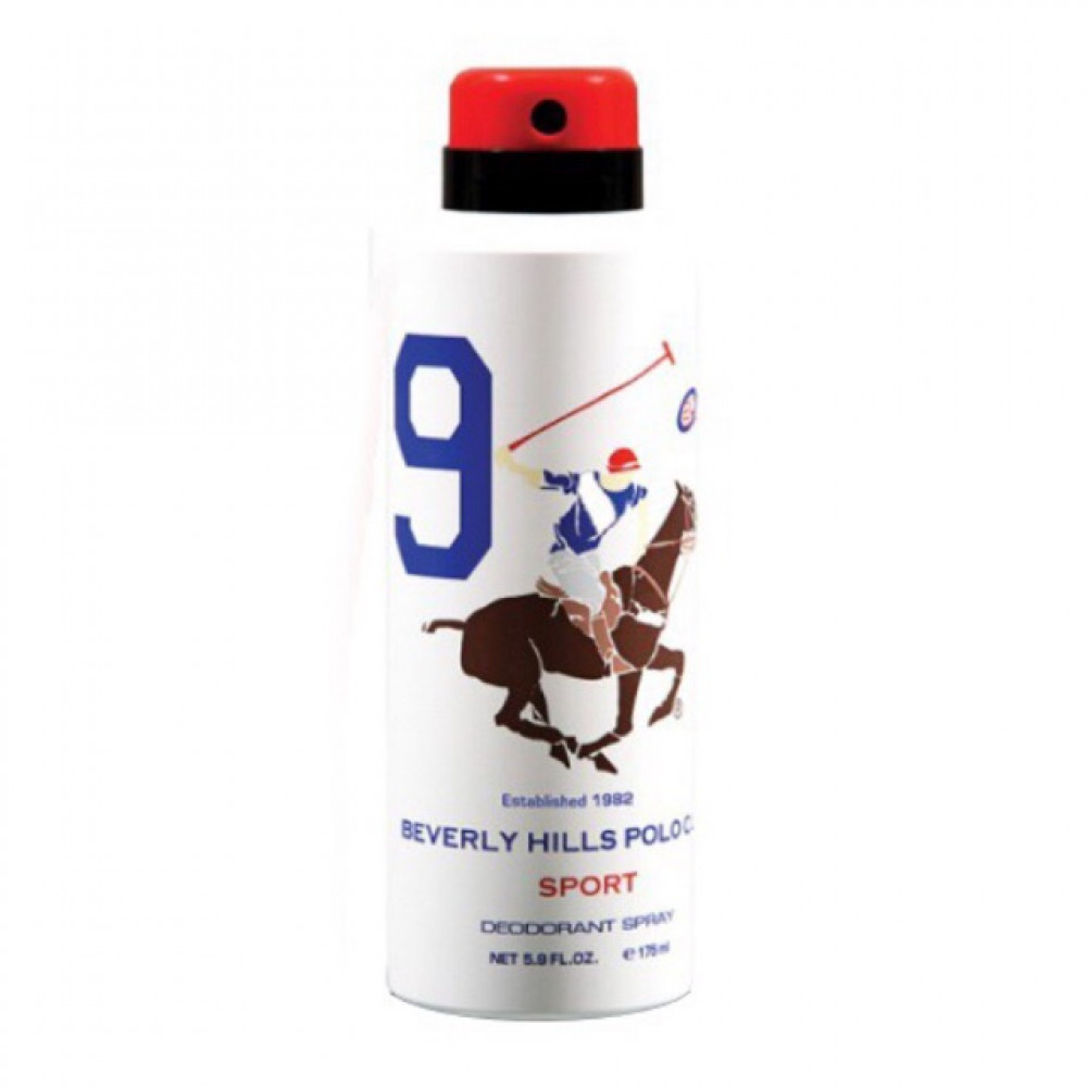 No 9 Beverly Hills Polo Club Deodorant Body Spray 175ml Sport No 9 Beverly Hills Polo Club Deodorant Body Spray 175ml Sport