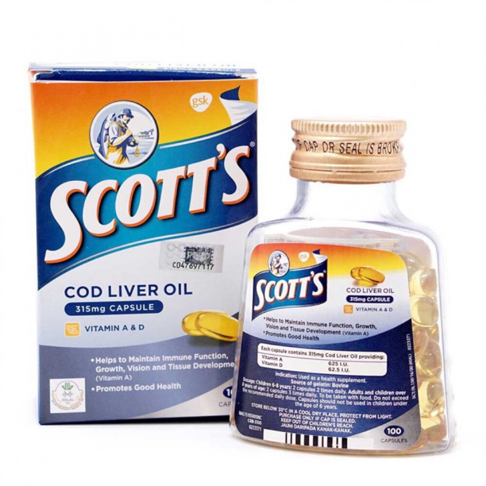 Scott Cod Liver Oil 100 capsules Scott Cod Liver Oil 100 capsules