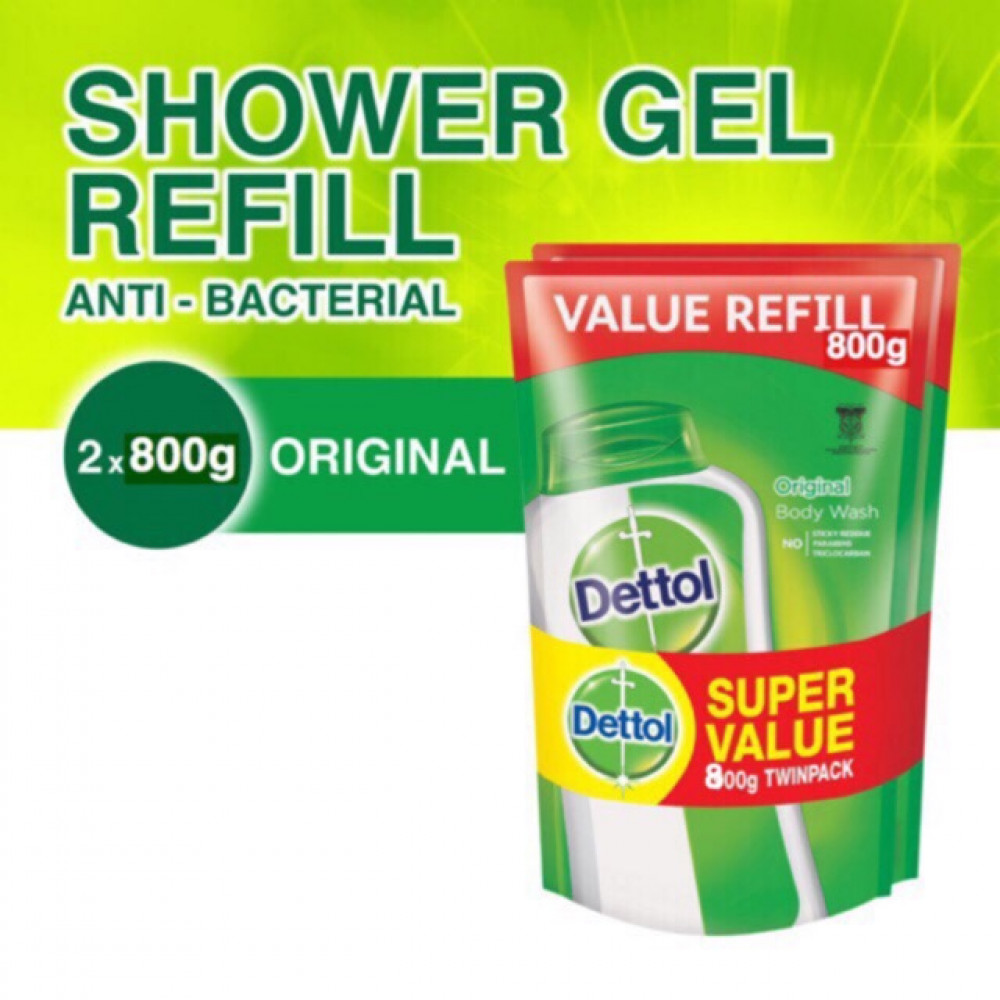 【2 X 800g】Dettol Body Wash Refill 【2 X 800g】Dettol Body Wash Refill