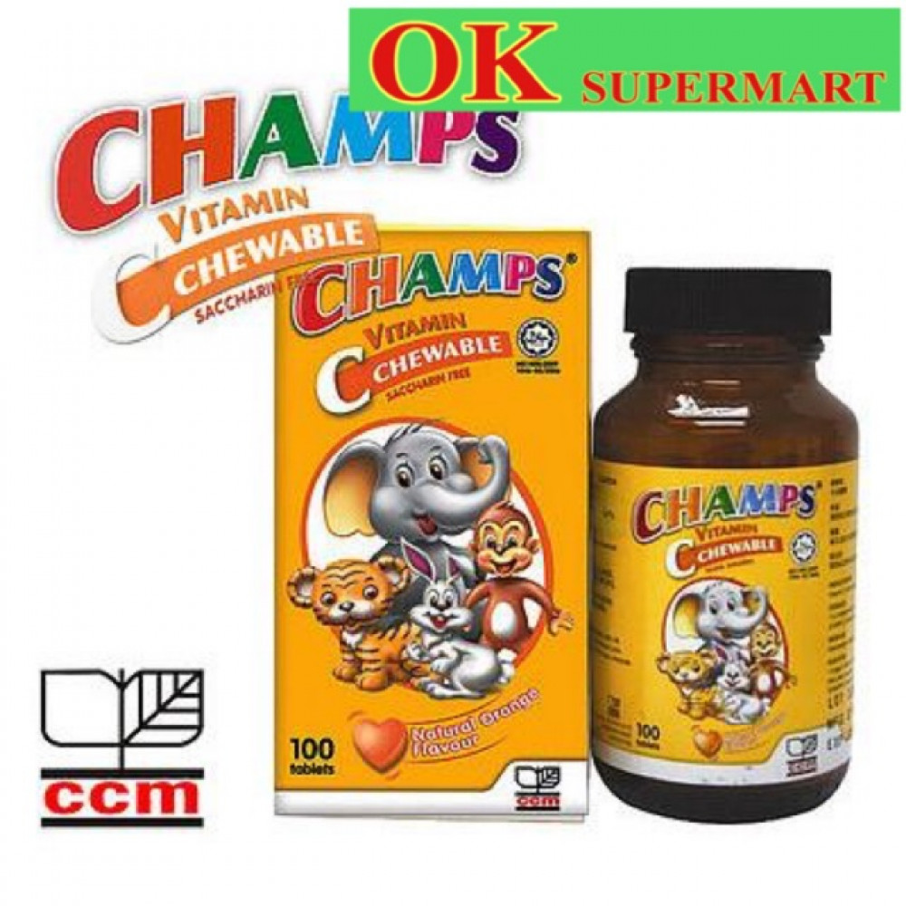 Champs Vitamin C Chewable 100 Tablets Champs Vitamin C Chewable 100 Tablets