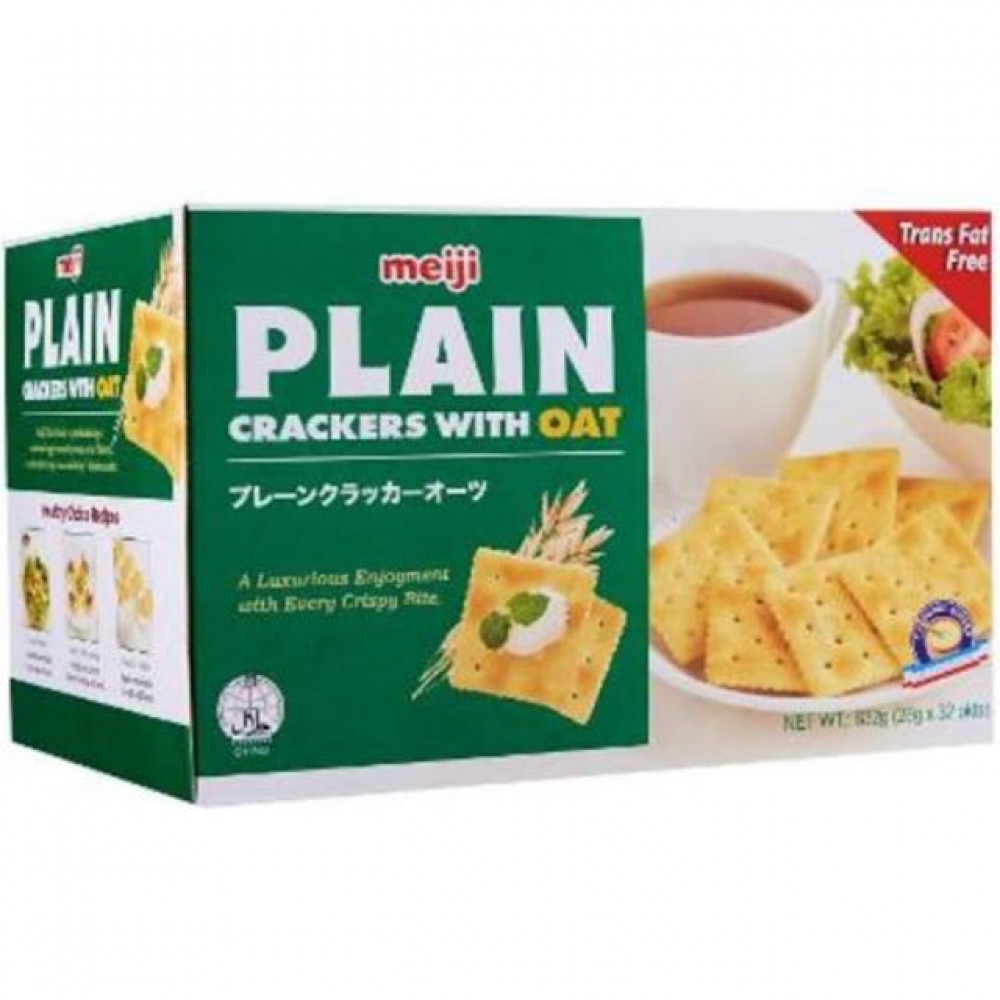 (Halal) Meiji Plain Crackers with Oat 832g (Halal) Meiji Plain Crackers with Oat 832g